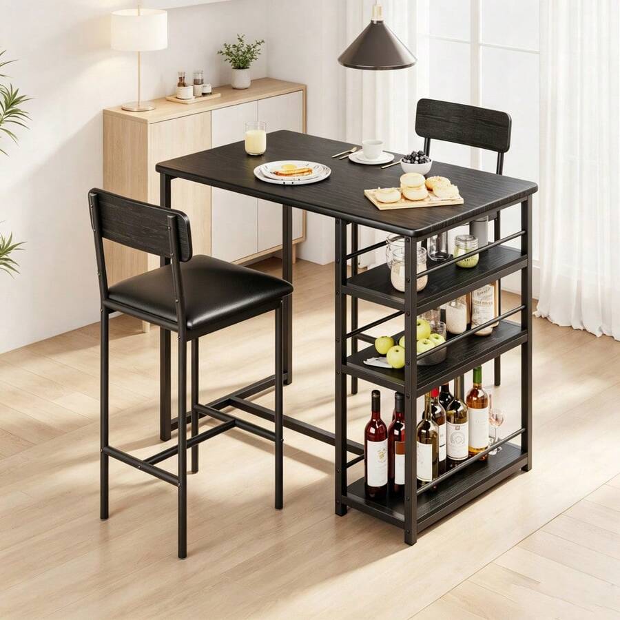 Kselythan Dining Table & Chair Sets - Black - View 1