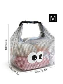Cute Animal Pattern EVA Waterproof Beach Bag, Jelly Transparent Hollow Tote Bag, Large Capacity Pool Bag With Adjustable Shoulder Strap, Quick-Dry Bath/SPA Bag, Can Store Swimsuit, Towel, Sunscreen, Goggles, Phone, Flip-Flops, Cosmetics And Snacks, Essential For Beach, Pool, SPA, Cruise And Vacation Travel, Unisex - Light Grey - View 8