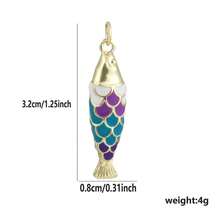 1pc Copper Fish Pendant DIY Bracelet Necklace Ankle Chain Charm, Suitable For Beach Vacation, Gift For Colleagues, Best Friends, Family And Friends - Multicolor - View 20