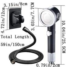 Booster Shower Head Universal Powerful Booster Handheld Shower Filter Shower Head, Bathroom Decoration - Round - View 2