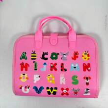 Handheld Portable Felt Busy Board, Multi-Puzzle Zipper Buckle Sensory Training Game Panel, Foldable Lightweight Travel Activity Toy Set, Suitable For Road Trips, Indoor And Outdoor Leisure Time Portable Entertainment Prop - Multicolor - View 4