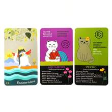 Kartu Remi Kucing Berbunga, Permainan Ramalan Misterius, Set Kartu untuk Pesta, Pertemuan, Sempurna untuk Meditasi & Refleksi Diri, Hadiah Natal, Halloween, Thanksgiving - Hitam - View 4