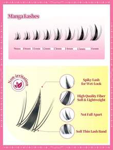 120 grappes de faux cils individuels DIY, boucle C, naturels et moelleux, longueur mixte de 9-16 mm, longs, légers, doux et réutilisables, convenant pour le quotidien, les fêtes, les mariages, les voyages, Halloween et autres occasions - D - Voir 4
