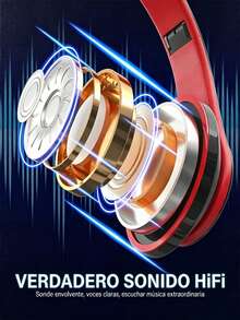 Wireless Bluetooth Stereo Gaming Headset With RGB LED Lights - Red - View 4