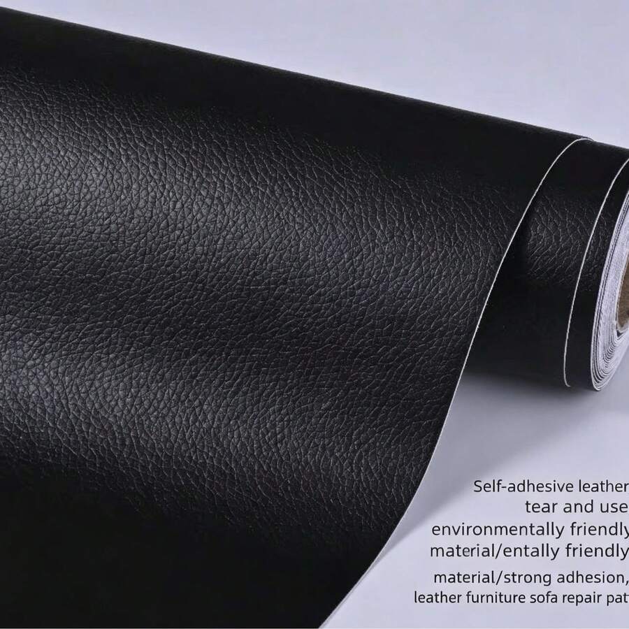 Refurbished Sofa, Headboard, Car Seat And Cushion - Textured Edge, Easy To Use, Durable Surface, Leather Sofa Refurbishment | Sturdy Repair Patch | User-Friendly Patch, Sofa Repair Kit - Black PVC Leather - View 1
