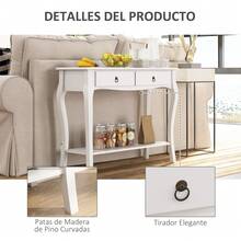 HOMCOM Bench Table - White - View 4