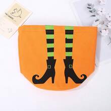 1pc Halloween Pumpkin Bucket, Candy Tote Bag, Halloween Basket, Halloween Decoration, Halloween Party Decor, Happy Halloween Decoration, Suitable For "Trick Or Treat" Party Supplies And Accessories - Conventional - View 17