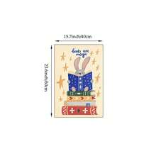 1件「Books Are Magic」可愛兔子帆布海報牆飾，勵志閱讀繪畫，兒童房/遊戲室裝飾，無框/有框/木製掛飾 - 彩色 - 查看 18