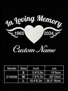 1/3/5/10pcs Customized Vinyl Stickers, Commemorate Loved Ones, Featuring Heart, Halo And Wing Elements, Suitable For Cars, Trucks, Motorcycles, Bicycles, Laptops, Self-Adhesive Installation - Multicolor - View 4