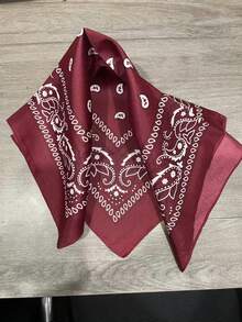 1 buah Jilbab Persegi Merah Modis, Aksesori Rambut Gaya Punk Bohemian, Aksesori Sempurna untuk Pesta Natal - MultiWarna - View 5