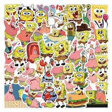 SpongeBob SquarePants 55張卡通貼紙 防水貼紙，適用於手帳、文具、水瓶與筆記本電腦 - 彩色 - 查看 1