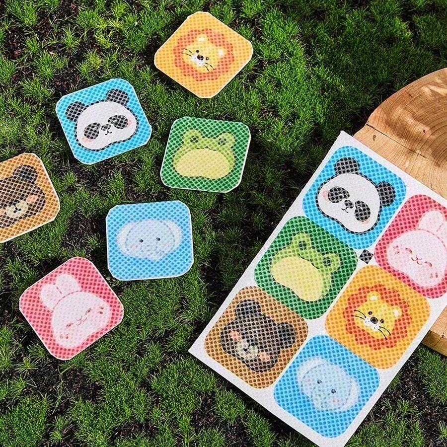 Cartoon Animal Pattern Mosquito Repellent Essential Oil Sticker, Self-Adhesive, Cute Cartoon Animal Pattern, Essential For University Dormitories And Travel - Multicolor - View 1