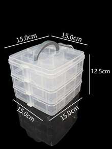 1pc Portable Girls Jewelry Box, Multi-Layer Transparent Storage Box, Commemorative Gift Box, Can Store Earrings, Rings, Accessories, Desktop Storage Items, Suitable As Back To School Gift For Girls, Home, School, Office, Student Places, - Multicolor - View 7
