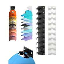 2/1pc Baseball Cap Hat Organizer, Wall Hanging Hat Rack With Strong Adhesive, Can Hang Up To 20 Hats, Door Wardrobe Hat Rack Display Rack, Hat Storage Multi-Layer Storage Rack, Two Installation Options - View 6