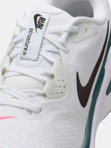 Nike Sepatu Lari Jalan Raya Pria Struktur Baru 26 dengan Dukungan dan Stabilitas Olahraga - hijau putih - View 11