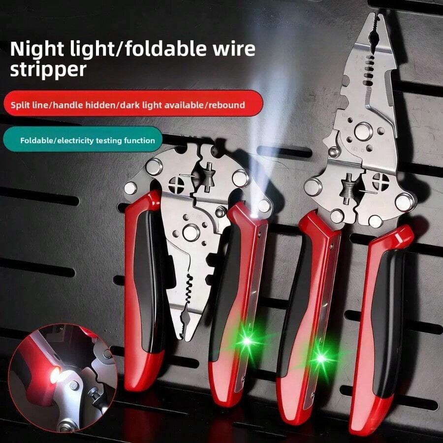 Multi-Function Wire Stripper Pliers, New Model Electrician Pliers For Splitting, Stripping, Wrapping, Crimping And Cutting, Industrial Universal Wire Cutter - Multi-functional Wire Strippers - View 1