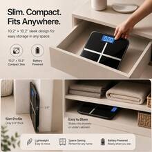 Báscula de baño digital, capacidad 180 kg / 400 lb, vidrio templado, negro, unidades kg y lb. - negro - Ver 3