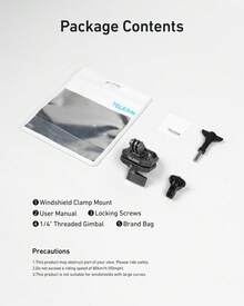 TELESIN Action Camera Motorcycle Windshield Clamp Mount Holder For Go Pro Luna Ultra D J I Action Quick Release Motorbike Windscreen Clamp For POV Shoot - View 11