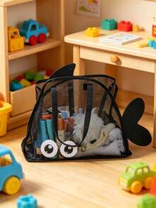 1 pieza Mochila de gran capacidad con cordón de nylon transpirable, adecuada para juguetes de playa, uso en piscina y actividades al aire libre - Multicolor - Ver 7