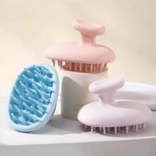 Handheld Scalp Massage Shampoo Brush With Soft Bristles, Wet & Dry Use, Scalp Soothing Hair Washing Tool - Silicone Brush - View 4