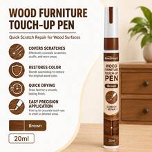1pc Wood Furniture Repair Pen, Used For Recolor And Repair Scratches, Peeling Paint On Solid Wood Tables, Chairs, Floors, For Wood Surface Restoration - Wood Touch-up Paint Pen - View 5