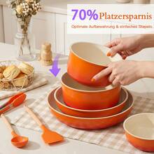 GiPP 21-Piece Cookware Set With Removable Handle, Induction Compatible, Stackable Kitchen Set, For All Cooktops - 查看 3