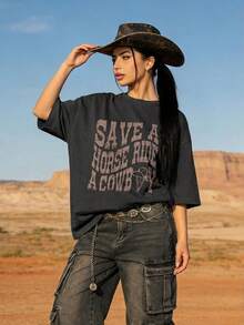 Women T-Shirts - 深灰色2 - 查看 2