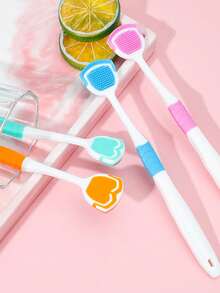 4/3/2/1pc Random Color Tongue Scraper Oral Hygiene Tool Set, Instantly Freshen Breath, Deep Clean Tongue, Reusable, Solve White Tongue Issue, Travel Tongue Cleaner Daily Oral Care Kit - Multicolor - View 5