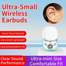 Auriculares Inalámbricos | Control Táctil Compacto, Tiempo de Espera Ultra Largo, Puerto de Carga Tipo-C, Diseño Semi Abierto, Auriculares Mini, Ajuste Cómodo, Antideslizante, - Ver 3