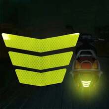 Motorcycle Stickers Reflective Warning Trapezoidal Arrow Tail Fender Warning Night Driving Safety Mark Sticker Motorcycle Decal - A - View 4
