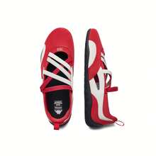 Kappa Silver White Cross Strap Mary Jane Shoes Y2K Ballet Style Thin Sole Retro Casual Sports Racing Shoes - Cherry Red/Winter White - View 4
