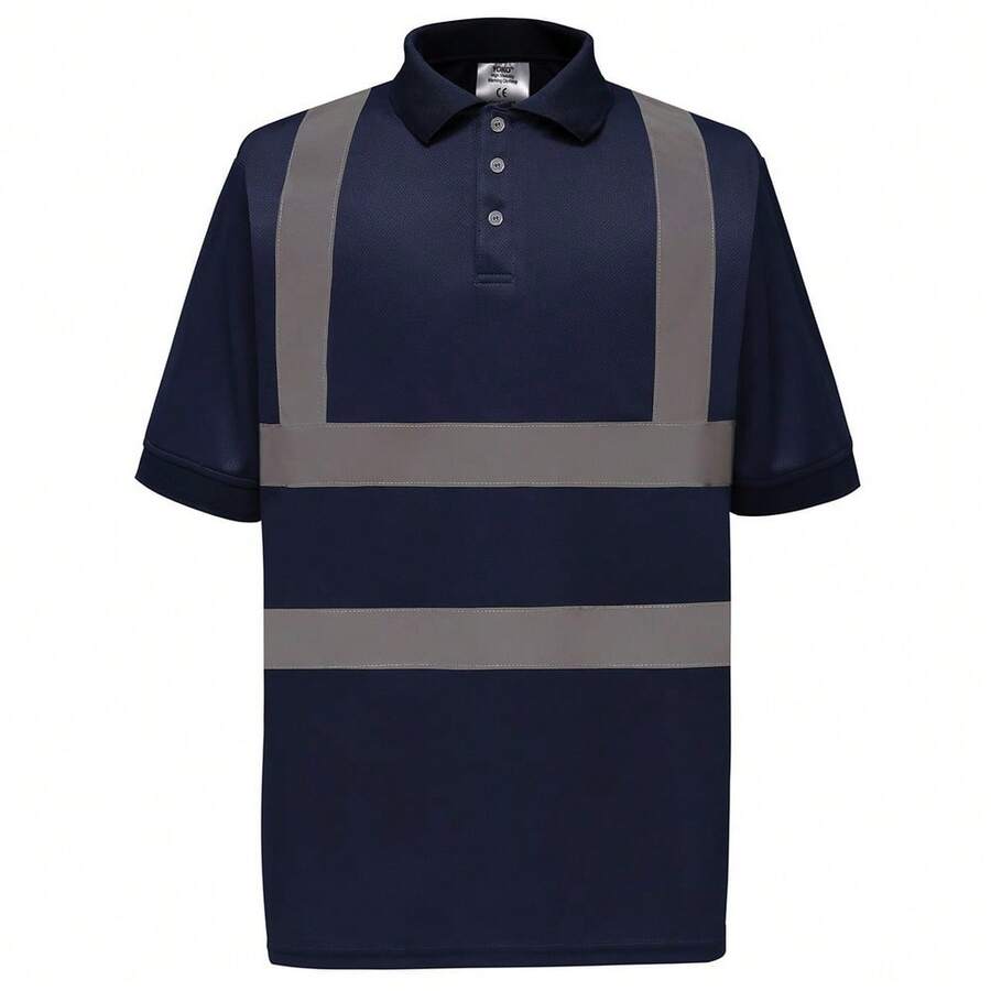Yoko Unisex Adult Hi-Vis Short-Sleeved Polo Shirt - Navy - View 1