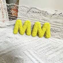2件裝自黏式雪尼爾字母貼布，刺繡 A-Z 英文字母毛巾貼布，適用於 DIY 衣物、包包、夾克裝飾 - 雪尼爾字母 - 查看 26