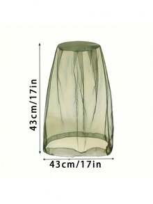 1/2件特大號防蚊面罩 - 重型昆蟲防護，適用於帽子/頭部，釣魚理想選擇，黑色，耐用布料，細網設計確保最大通風 - 昆蟲防護，適合大多數帽子，易於清潔 - 多色 - 查看 8