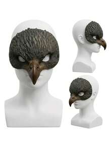 1pc/Set - Eagle Mask Halloween Animal Mask PU Foam Costume Prop Carnival Mask - Multicolor - View 9