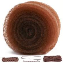 Almohadilla de esponja tipo donut para volumen explosivo del cabello, herramienta de volumen y clip para el cabello, marrón claro, negro, beige, marrón oscuro - Ver 11