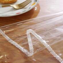 1Pc Clear Flat PVC Table Cover, Transparent Vinyl Rectangular Tablecloth, Oil Resistant Wipeable Table Protector For Daily Dinner, Banquet Party Holiday Decor - Style 2 (Hemmed) - View 4