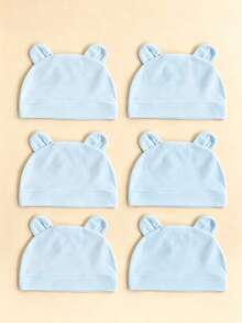 6 pezzi Cappellini da ospedale in puro cotone carini per neonati, sottili e traspiranti, adatti per bambini e bambine, primavera/estate, scelta regalo perfetta - Multicolore - Visualizzare 10