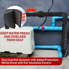 Redford Supply Co. 2 Inch X 14 Ft Pipe Insulation, Outdoor Pipe Insulation Wrap For Winter Freeze Protection, Water Line Freeze Protection Foam - ColorA - View 2