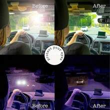 通用汽車遮陽板-防眩光與防紫外線,配備偏光 PMMA 面板-清晰視野,適用於所有汽車與 SUV-可輕鬆夾上-減少強光下的眼睛疲勞-適合白天與夜間駕駛 - 防眩遮陽板 - 查看 8