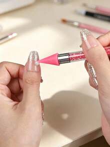 1/2/5PCS Rhinestone Picking Tool Set, Rhinestone Applicator Tools, Self-Adhesive Diamond Pen, Double-Ended Rhinestone Gem Crystal Earring ,For Rhinestone Embellishment ,Crystal Bead Handle Nail Art DIY Decoration Tools - Multicolor - View 7