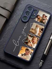 Personalized Custom Phone Case For Samsung Galaxy S26, S25 Plus And Ultra Series, Protective TPU Phone Case With Custom Name Printing, Fashionable Slim Shockproof Protective Edge Phone Case For Samsung Galaxy S26, S25 Plus And Ultra Series, Daily Gift For Family And Friends - Blue - View 5