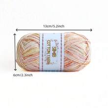 4 Sets 50g/Pc Equidistant Dyed Cotton Yarn, 100% Pure Cotton Yarn For Handmade Crochet, Rich And Vibrant Colors, Suitable For Spring/Summer Crochet, DIY Craft Material, Suitable For Beginners, Total 200g - 4-pack 3616 - View 3