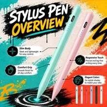 Universal Active Pen Kits - Suitable For IPad/Android Phones And Tablets, Palm Tilt And Rejection Sensitivity, Smooth Writing, Fast Charging, High Precision And High Sensitivity Capacitive Pen, 4 Pieces (1 Pen + 2 Tips + 1 Charging Cable) - Multicolor - View 8