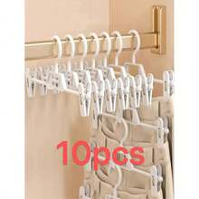 1pc/5pcs/10pcs Pants Hanger, Seamless Non-Slip Expandable Wardrobe Organizer Hanger, Decorative Accessory For Holiday, Room, Home, Bedroom, Suitable For Shorts, Shoes, Jeans, Boots, Skirts, Tops, Spring & Summer - White - View 7