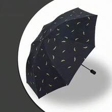 1件清新風格中性格子摺疊黑膠塗層遮陽傘,防曬防雨雙用,UV防護陽傘 - 多色 - 查看 15