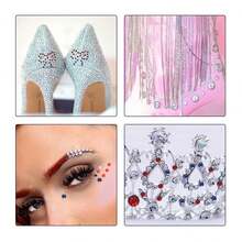300/2400 piezas Pegatinas de strass de 5 mm, pegatinas de gemas, pegatinas de joyería autoadhesivas, pegatinas de strass brillantes para manualidades, decoración de maquillaje de ojos, adecuadas para ojos y uñas, múltiples estilos de pegatinas de strass acrílicas - A - Ver 8