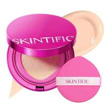 SKINTIFIC Cover Glow Perfect 氣墊粉底液－自然光澤妝效、中至高遮瑕、保濕胜肽複合物、輕盈配方，適合乾性與混合性肌膚 - 1CN Cool Vanilla - 查看 3