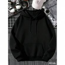 Summer TopsFunny Unisex Neck Crewneck Sweat-Resistant Dad Hoodie Cotton Washable Promotional Clothing Made USAsoft - Black - View 3