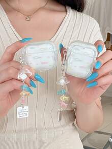 Ốp bảo vệ tai nghe Pods Pro 3 họa tiết cá nhỏ nhiều màu, vỏ tai nghe Pods 3 thế hệ 4 mới, ốp bảo vệ tai nghe Apple Pods Pro 2 thế hệ 2, Pods 4 mẫu mới trong suốt cho nữ - trắng - Xem 6